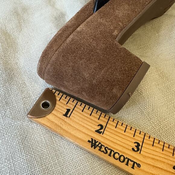 PEDRO GARCIA Sandals Black Suede Platform Slide Criss Cross - Picture 10 of 10